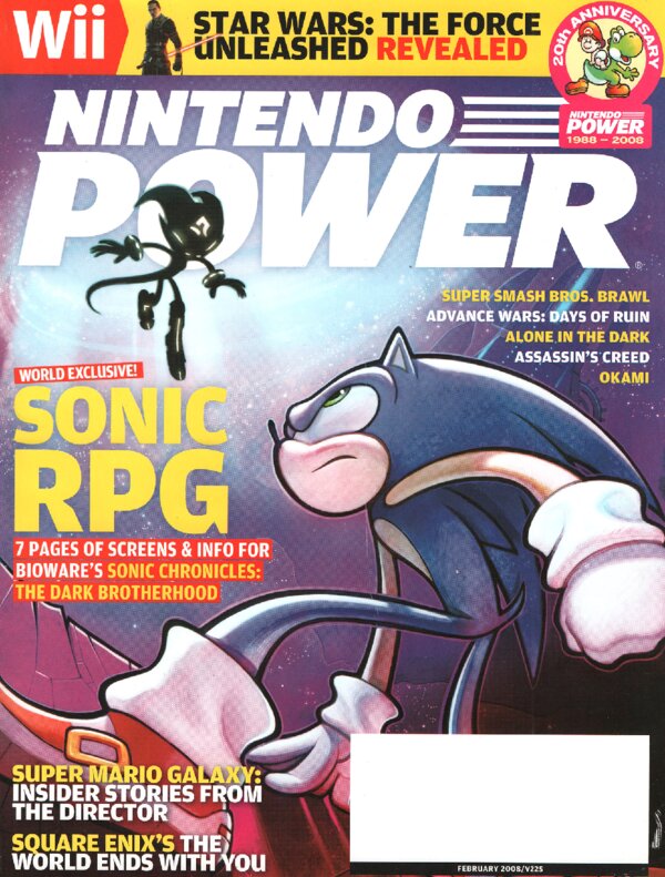 Nintendo Power Issue 225 (February 2008) cover